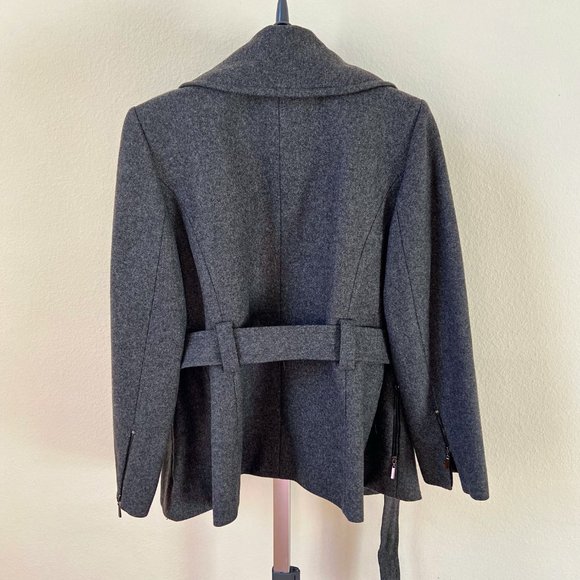 ASL Arthur Levine Gray Wool Blend Coat - Picture 3 of 5